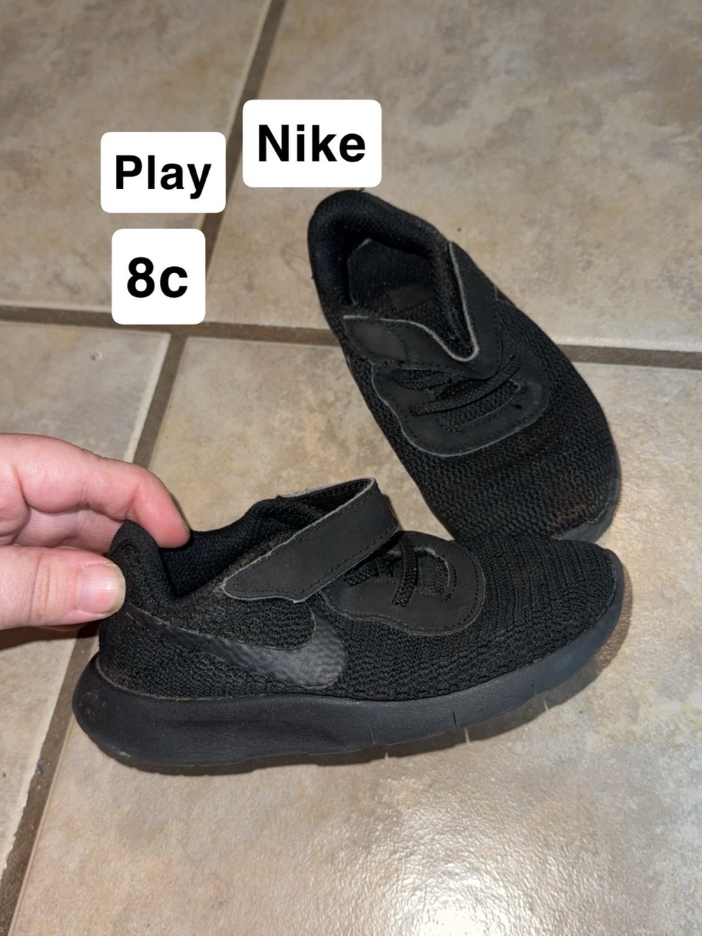 Nike Kids Black Slip-On Athletic Sneakers